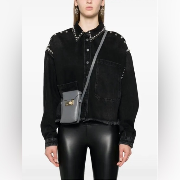 AllSaints Salome Leather Cross Body Bag - Picture 3 of 15